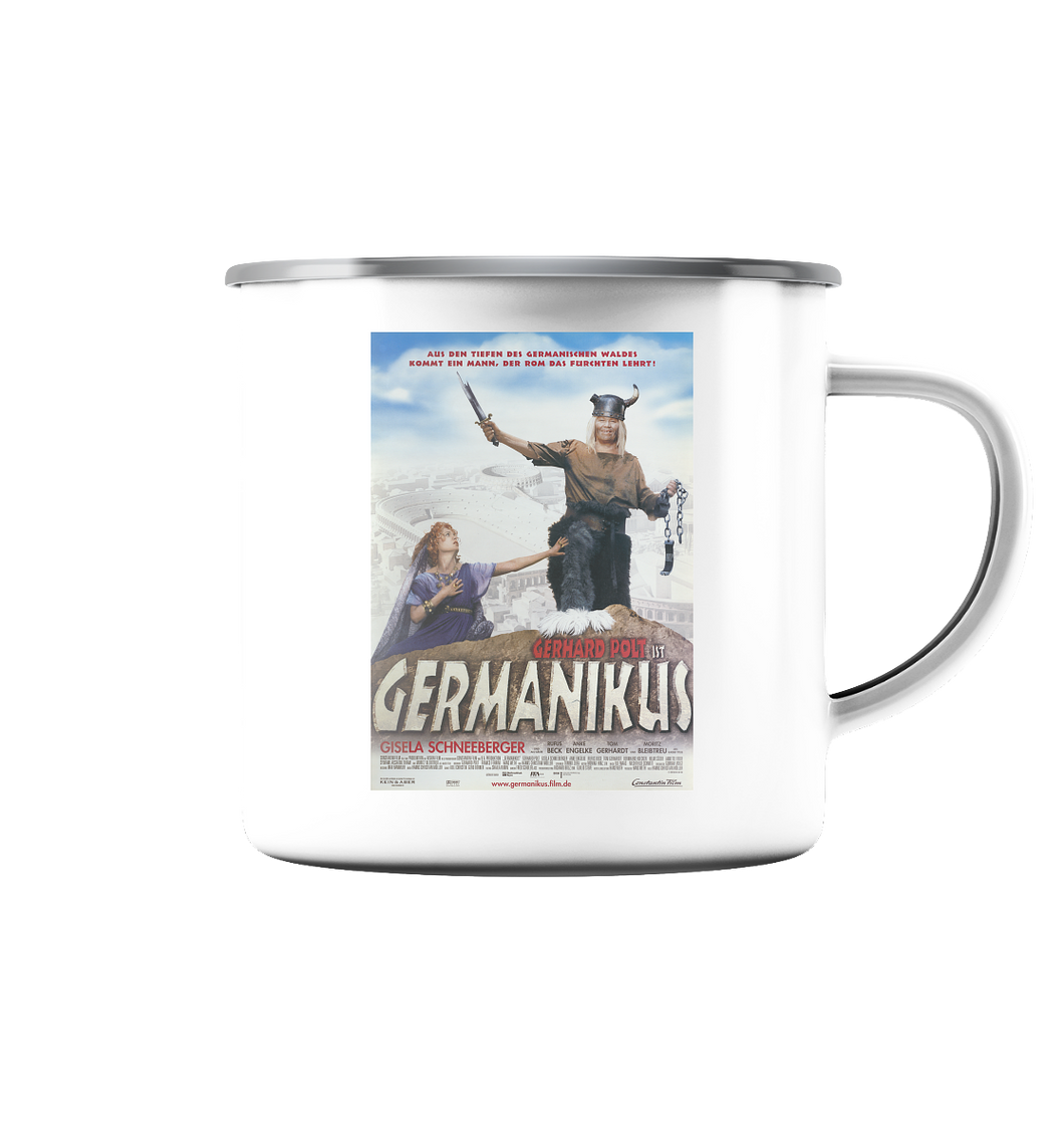 Film-Tasse Gerhard Polt - Germanikus (Emaille) - Emaille Tasse (Silber)