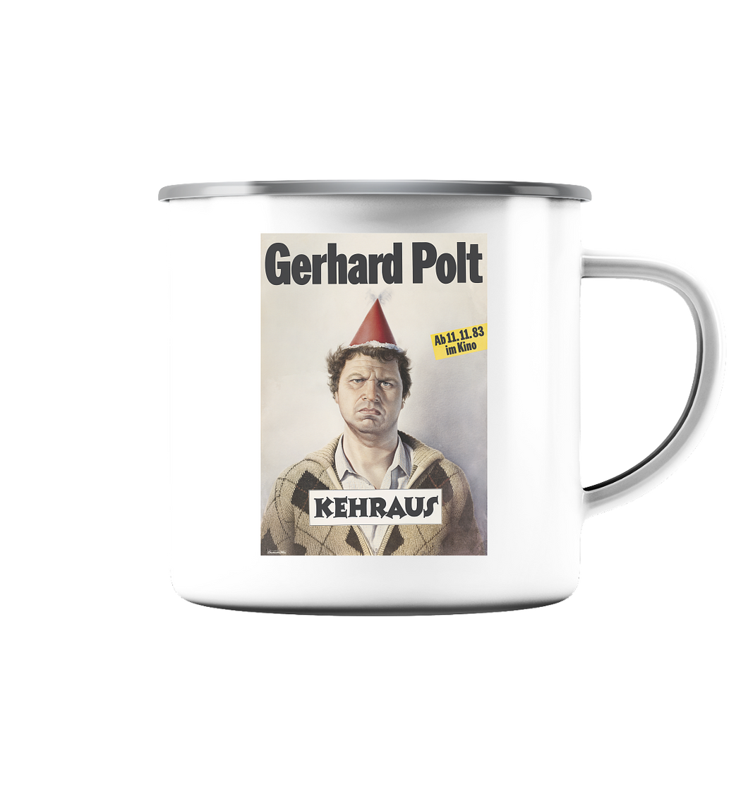 Emaille Tasse Gerhard Polt - Keraus - Emaille Tasse (Silber)